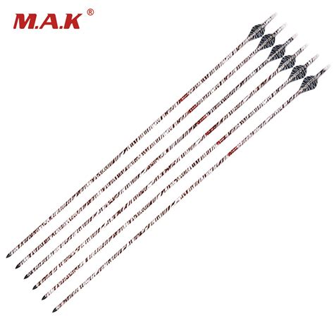 12pcs Pure Carbon Arrow 30 Inch Od 8mm Id 62 Mm Spine 500 Arrow For