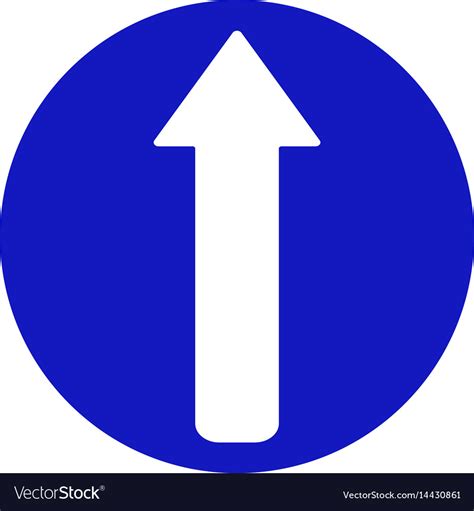 Road Sign Arrow Go Straight Royalty Free Vector Image