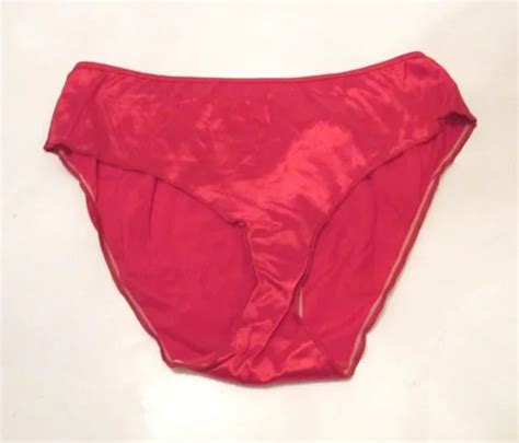 victoria s secret red shiny slippery liquid second skin satin bikini panties xl 49 00 picclick