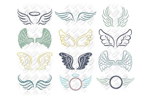 Angel Wings Svg In Svgdxfepspng Ohmycuttables