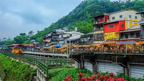 Hd Wallpaper Taiwan Shifen Waterfall Bridge Forest Travel Rain