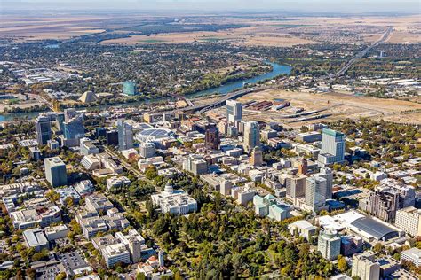 Downtown Sacramento California S State Capital West Coast Aerial