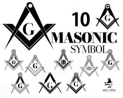 Masonic Symbol Freemason Svg, Masonic Logo, Masonic Square and Compass