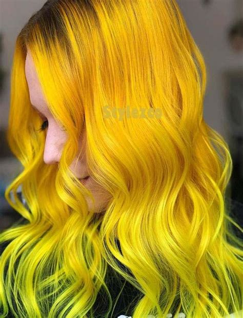 Bright Golden Yellow Hair Color Ideas For Everyone In 2019 Yellow