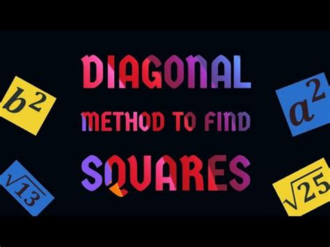 There are multiple smaller coronary arteries that branch off from the left and right coronary artery and even the circumflex artery. diagonal method of finding square of a number - YouTube