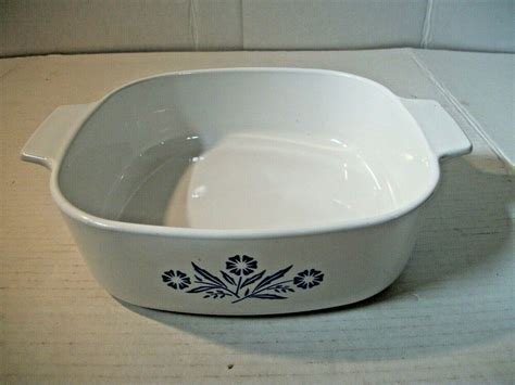 Vintage retro corning ware peach floral pattern 5l casserole w/lid. Corning Ware 2 Quart Blue Cornflower Casserole / Baking ...
