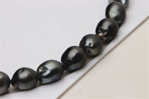 Rare Mm Natural Black Tahitian Pearls For Necklace Etsy