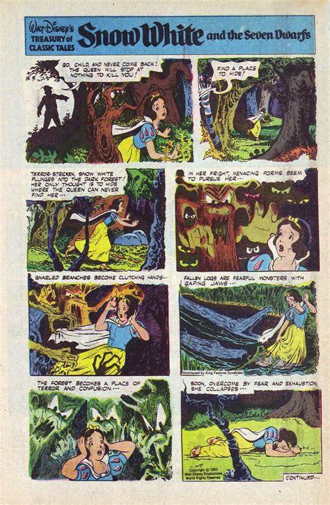 Walt Disney Treasury Snow White Full Page Color Sunday Comic May
