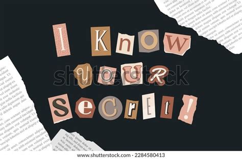 Know Your Secret Phrase Made Cutout Stock Vector Royalty Free