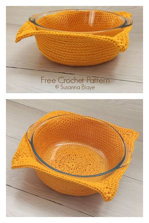 Bowl Cozy Hot Pad Free Crochet Patterns DIY Magazine Crochet Bowl