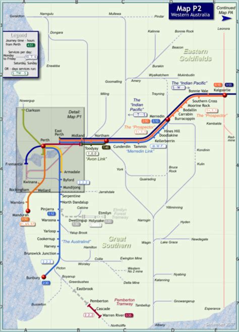 Western Australia Rail Map Western Australia Australia • Mappery