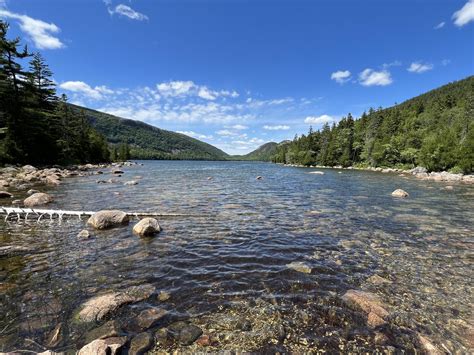 [50/50] A beautiful view in Acadia (SFW) | A rotting body in a lake