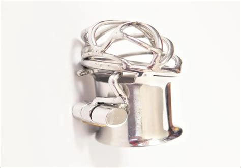 Stainless Steel PA Penis Puncture Chastity Device Male Cock Cage Penis
