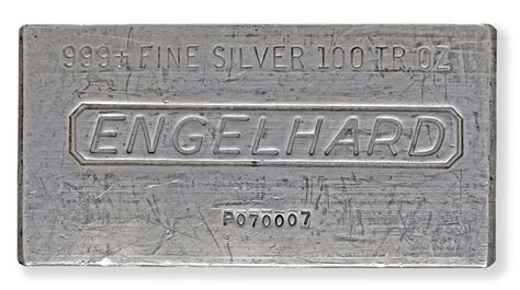 100 Oz 999 Engelhard Silver Bar Pouredextruded