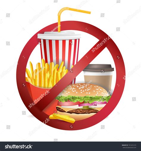 Fast Food Danger Vector No Food 库存矢量图（免版税）741431215 Shutterstock