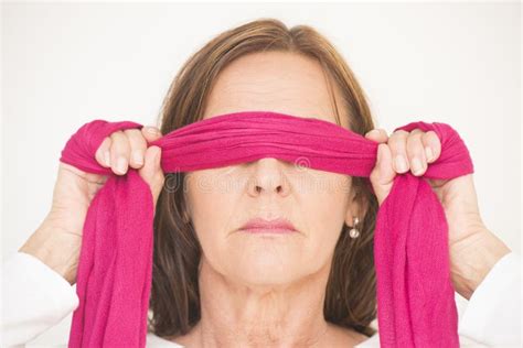 Blindfolded Mature Woman Portrait Stock Photos Free And Royalty Free