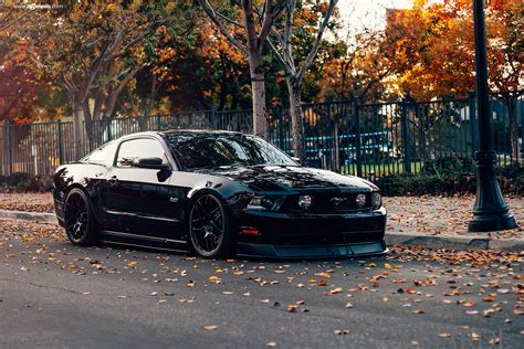 Stealthy Black Stanced Ford Mustang 50 Customized To Impress — Carid