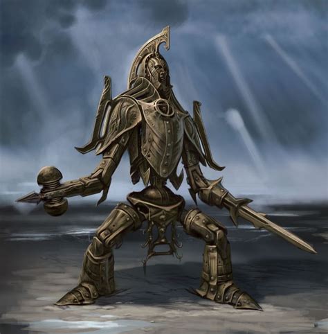 Dwarven Centurion Concept Art Elder Scrolls Dwemer Skyrim Concept