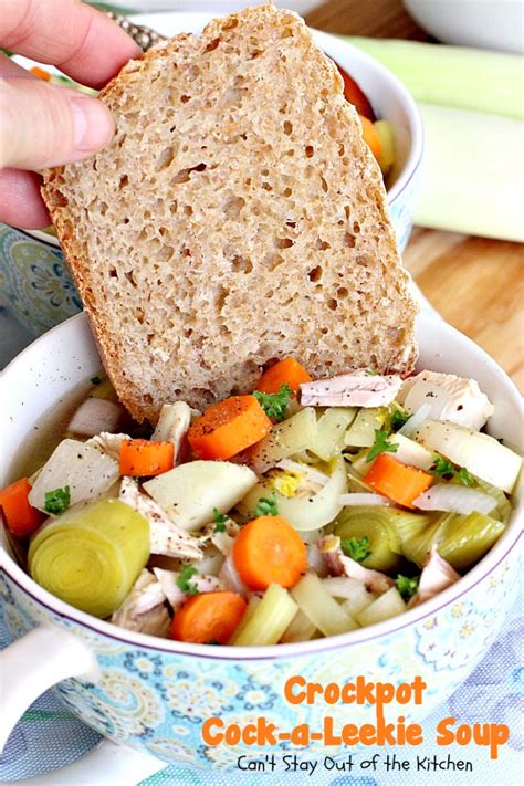 So, i always add this. Crockpot Cock-a-Leekie Soup - Can't Stay Out of the Kitchen