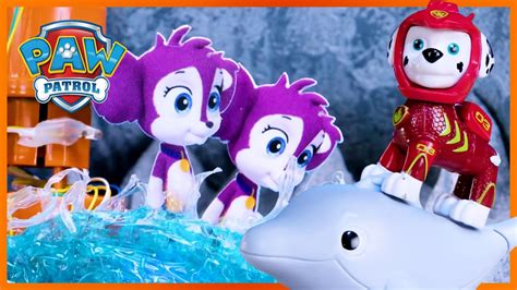 Aqua Pups Save Baby Mer Pups From A Cave PAW Patrol Toy Play For