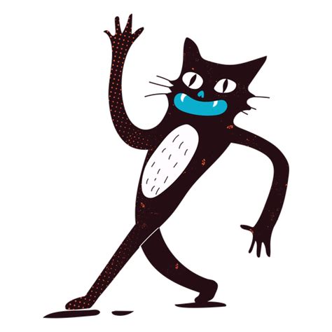 Funny Walking Cat Character Transparent Png And Svg Vector File