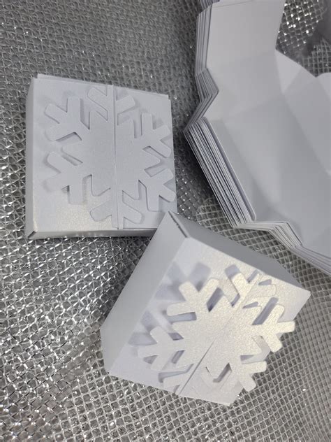 X X Gift Boxes Sets Of Snowflake Gift Boxes Mini Etsy