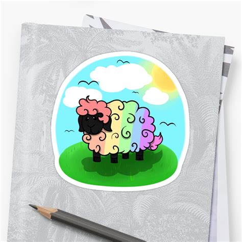 gay pride sheep stickers by esterix redbubble