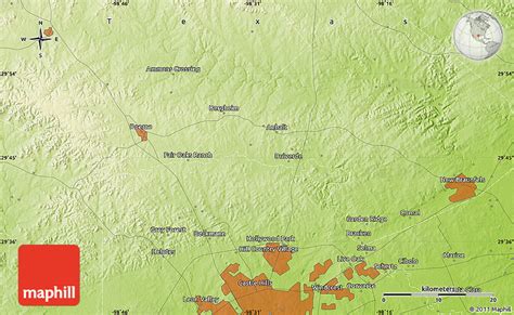 Physical Map Of New Braunfels