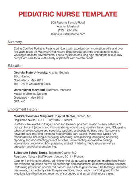 30 Nursing Resume Examples And Samples Written By Rn Managers