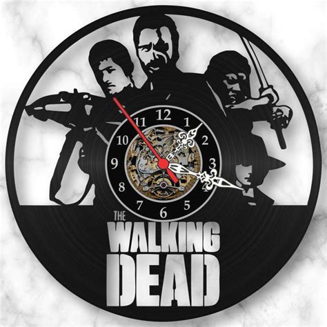 Relógio Walking Dead Terror Filmes Series Tv Vinil Lp Arte
