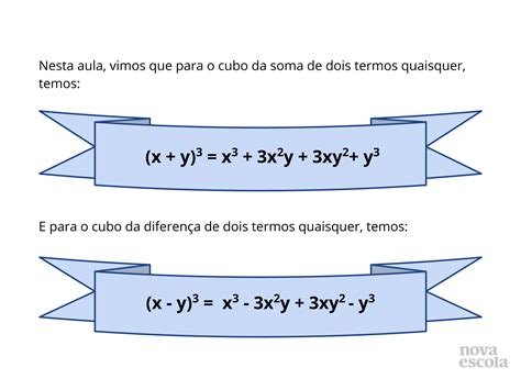 Cubo Da Soma E Cubo Da Diferen A Planos De Aula Ano