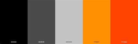 Grey Orange Color Palette