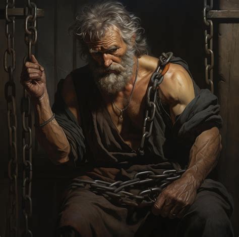 Premium Ai Image A Painting Of A Man With A Long Beard And A Chain