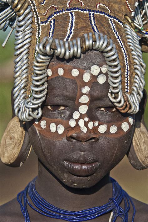 Young Mursi Girl Of Ethiopia Photograph By Sandy Schepis Pixels