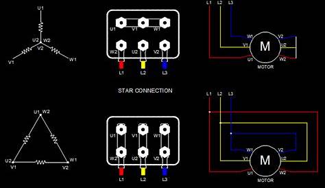 3 phase motor connection Delta wiring diagram connection star motor