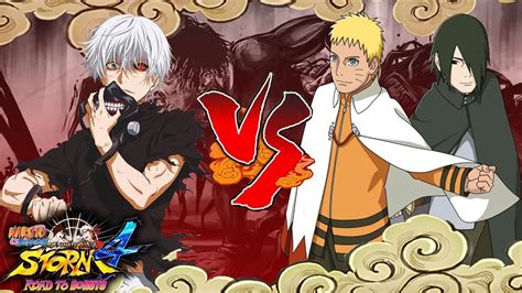 Kaneki Vs Naruto And Sasuke Naruto Shippuden Ultimate Ninja Storm 4