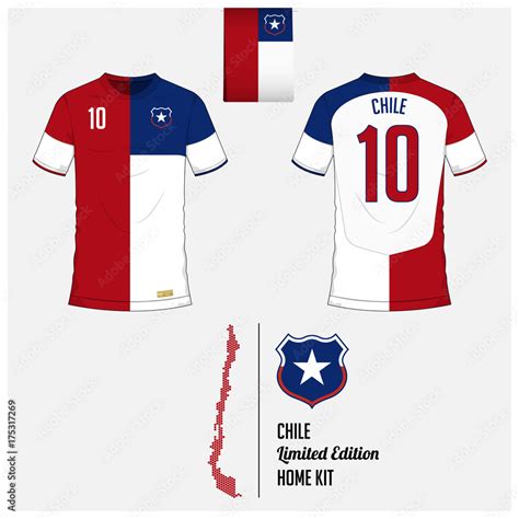 Soccer Jersey Or Football Kit Template For Chile National Football
