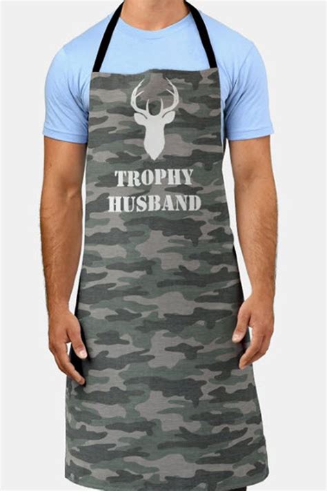 Trophy Husband Funny Mens T Camo Apron In 2021 Trophy Husband Husband Mens