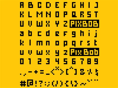 Pixbob Font Premium Pixel Fonts Regular Preview By Pixbob On Dribbble