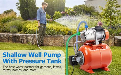 Tropow 16hp Shallow Well Pump With Pressure Tank Stainless Steel Shallow Well Jet Pump 115v