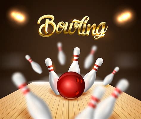 Premium Vector Bowling Strike Background Banner