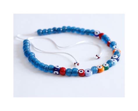 Turkish Evil Eye Necklace With Mix Color Beads