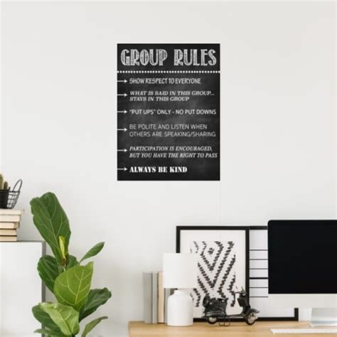 Counseling Group Rules Confidentiality Poster Zazzle