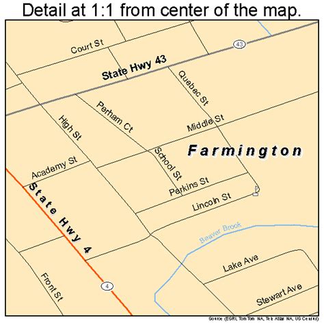 Farmington Maine Street Map 2324740