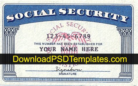 This is a free excel invoice template that provides a fill in the blank invoice form and is capable of calculating and creating invoices. Social Security Card Template SSN Editable PSD Software - Download PSD Templates