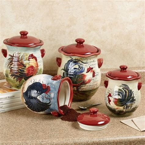 Le Rooster Kitchen Canister Set