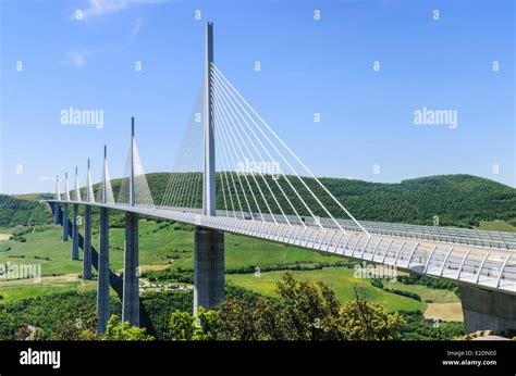 The Millau Viaduct A Cable Stayed Bridge Near The Town Of Millau In