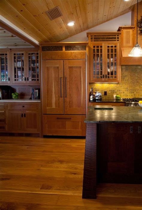 Arts And Crafts Cabinets Using Cherry Wood Craftsman Style Kitchens