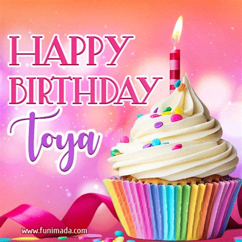 Happy Birthday Toya Lovely Animated 