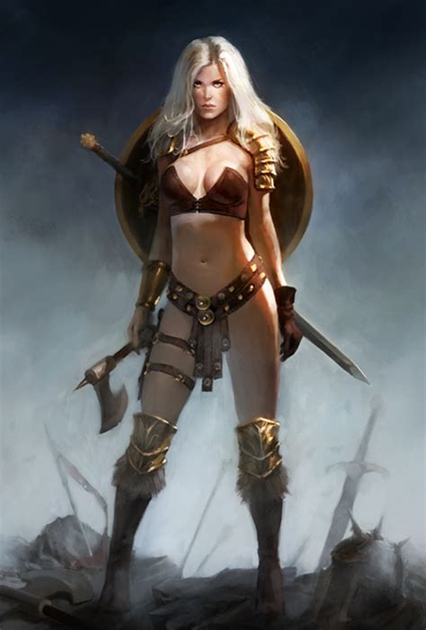 Pathfinder Kingmaker Custom Portrait Barbarian Girl Fantasy Women